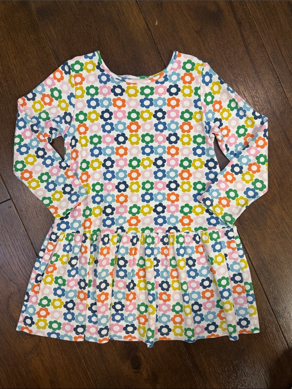 James & Lottie - Girls' Long Sleeve Drop Waist Floral Print Dress - Size: 7Y